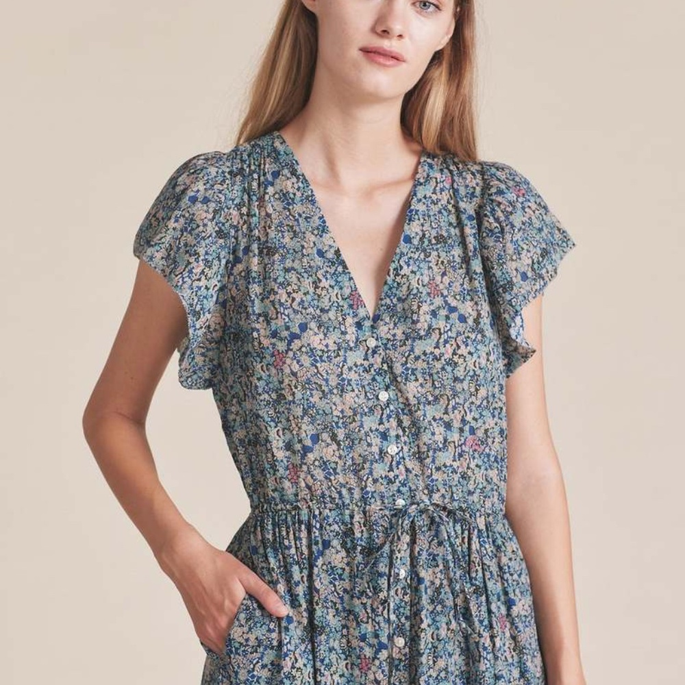 Great Condition- Trovata Kristi Dress- Sea Mist Ditsy Floral